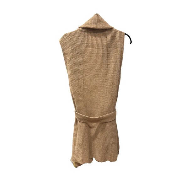 360 Cashmere Taliah Size M Belted 100% Cashmere Cardigan Color Toffee Tan - Picture 4 of 9